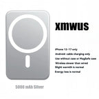 Power Up Your iPhone: 5000mAh Magnetic Wireless Power Bank for iPhone 12-17 Series - Perfect for On-the-Go Charging!