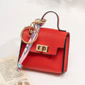 Chic Luxury Leather Mini Bag Keychain - Stylish and Functional Accessory