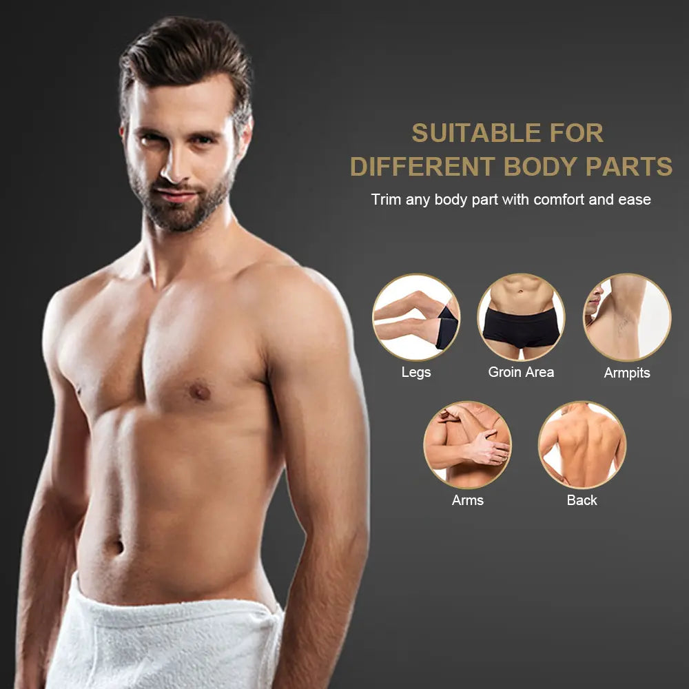 OLOV Anti-Nick Body & Ball Trimmer - Men'S Hair Removal Groomer with Safe Ceramic Blade, Beauty Products for Guys Gifts