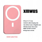 Power Up Your iPhone: 5000mAh Magnetic Wireless Power Bank for iPhone 12-17 Series - Perfect for On-the-Go Charging!