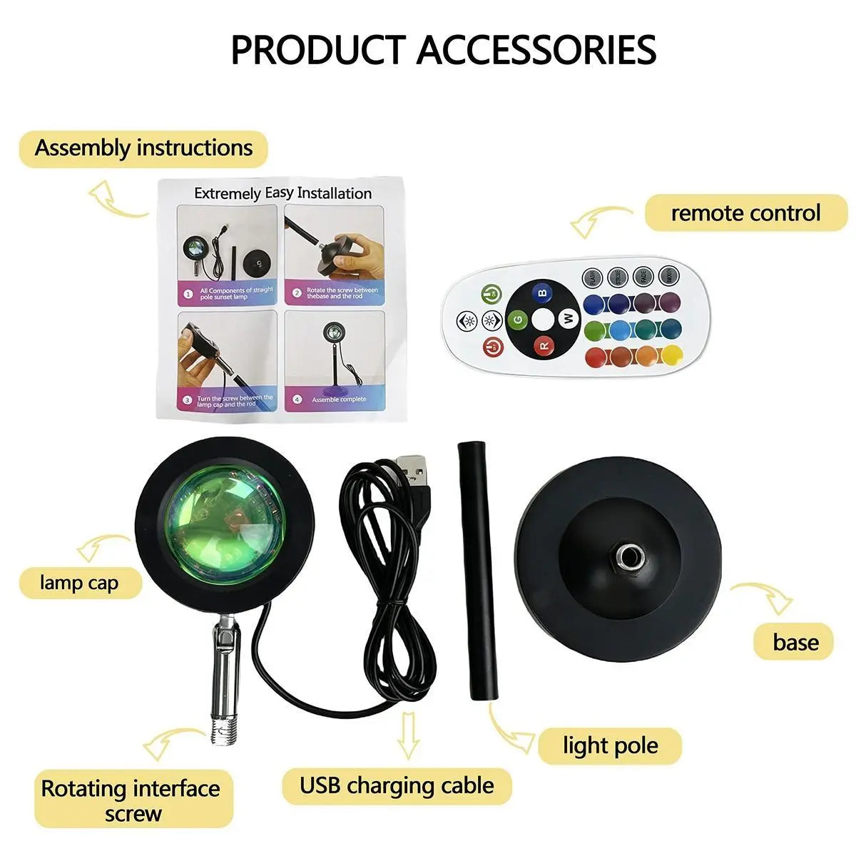 AuraGlow - RGB LED Ambient Projector Lamp