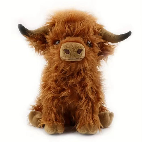 30Cm Simulation Kyloe Cream Highland Cow 