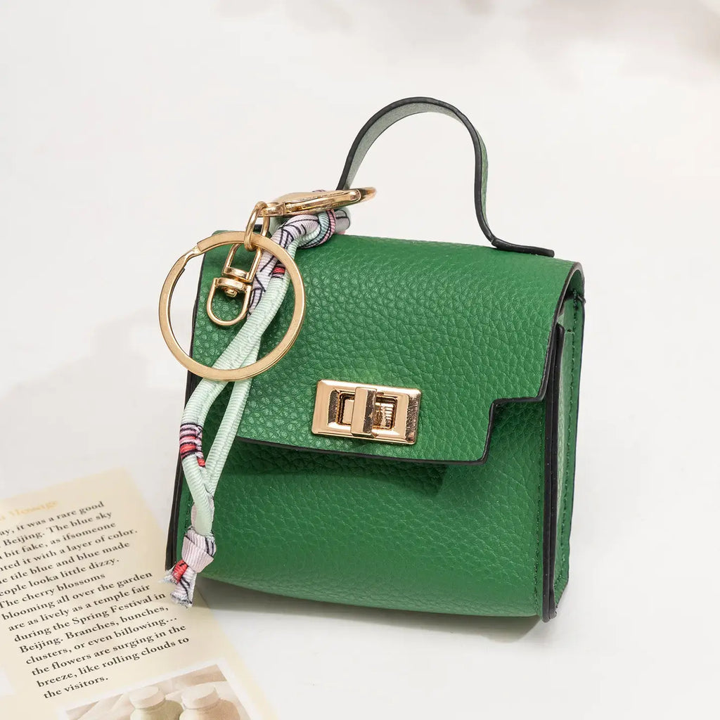 Chic Luxury Leather Mini Bag Keychain - Stylish and Functional Accessory
