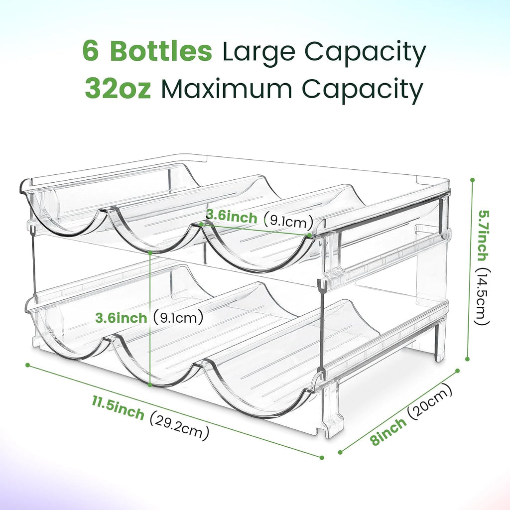 Maximize Your Space with Our Stackable Water Bottle Organizer - 2 Pack for Effortless Storage and Style