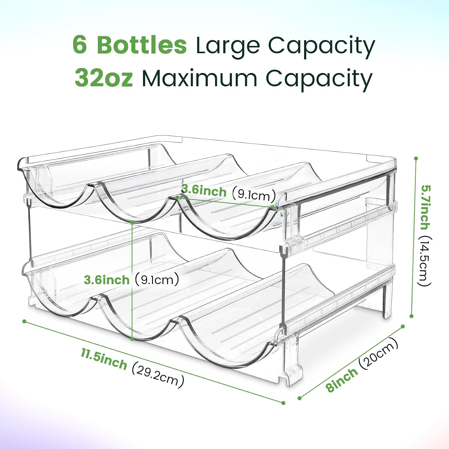 Maximize Your Space with Our Stackable Water Bottle Organizer - 2 Pack for Effortless Storage and Style