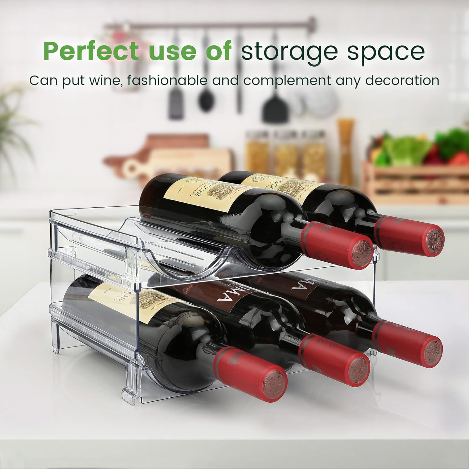 Maximize Your Space with Our Stackable Water Bottle Organizer - 2 Pack for Effortless Storage and Style