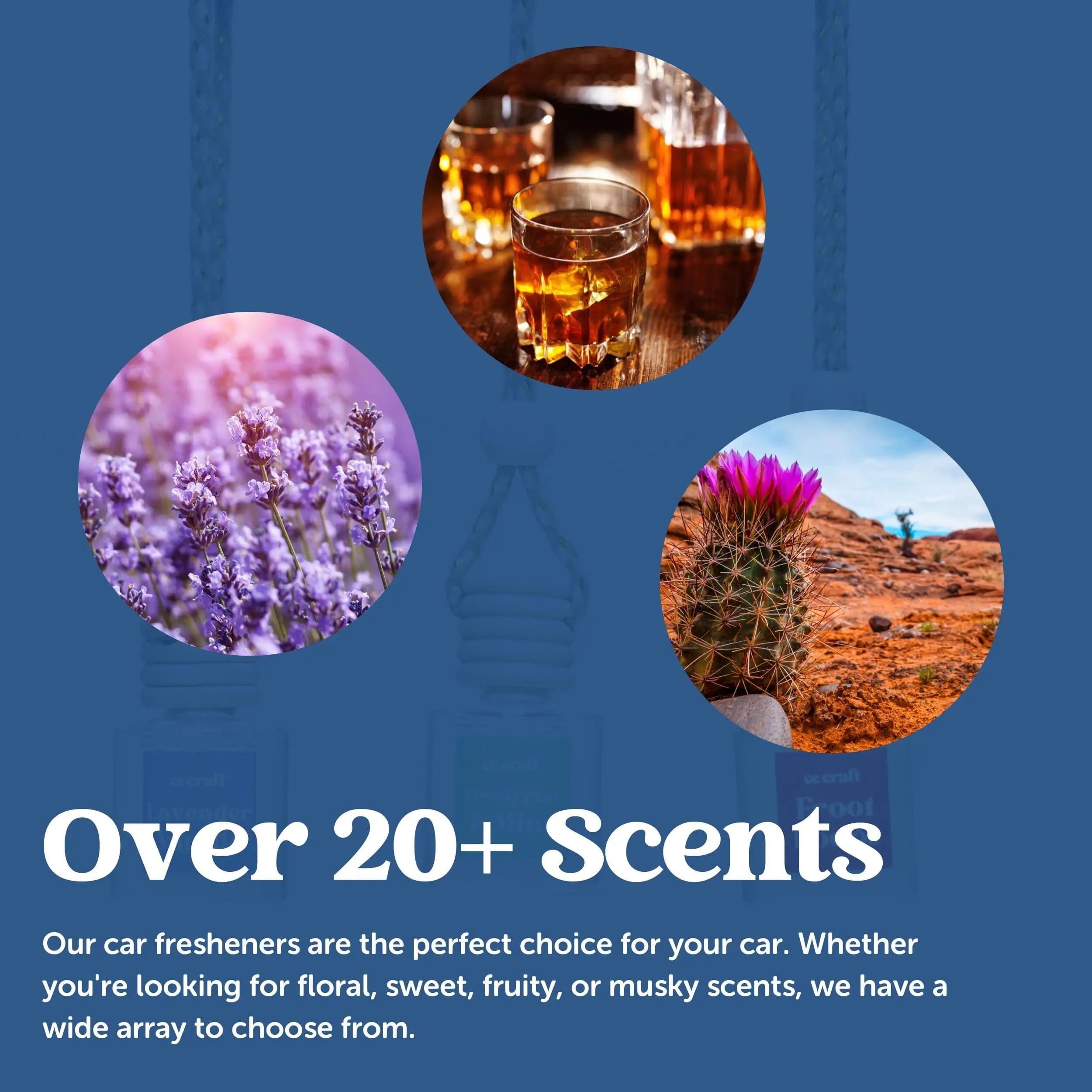 Scented Car Air Freshener - Long Lasting Car Diffuser - Last 60+ Days