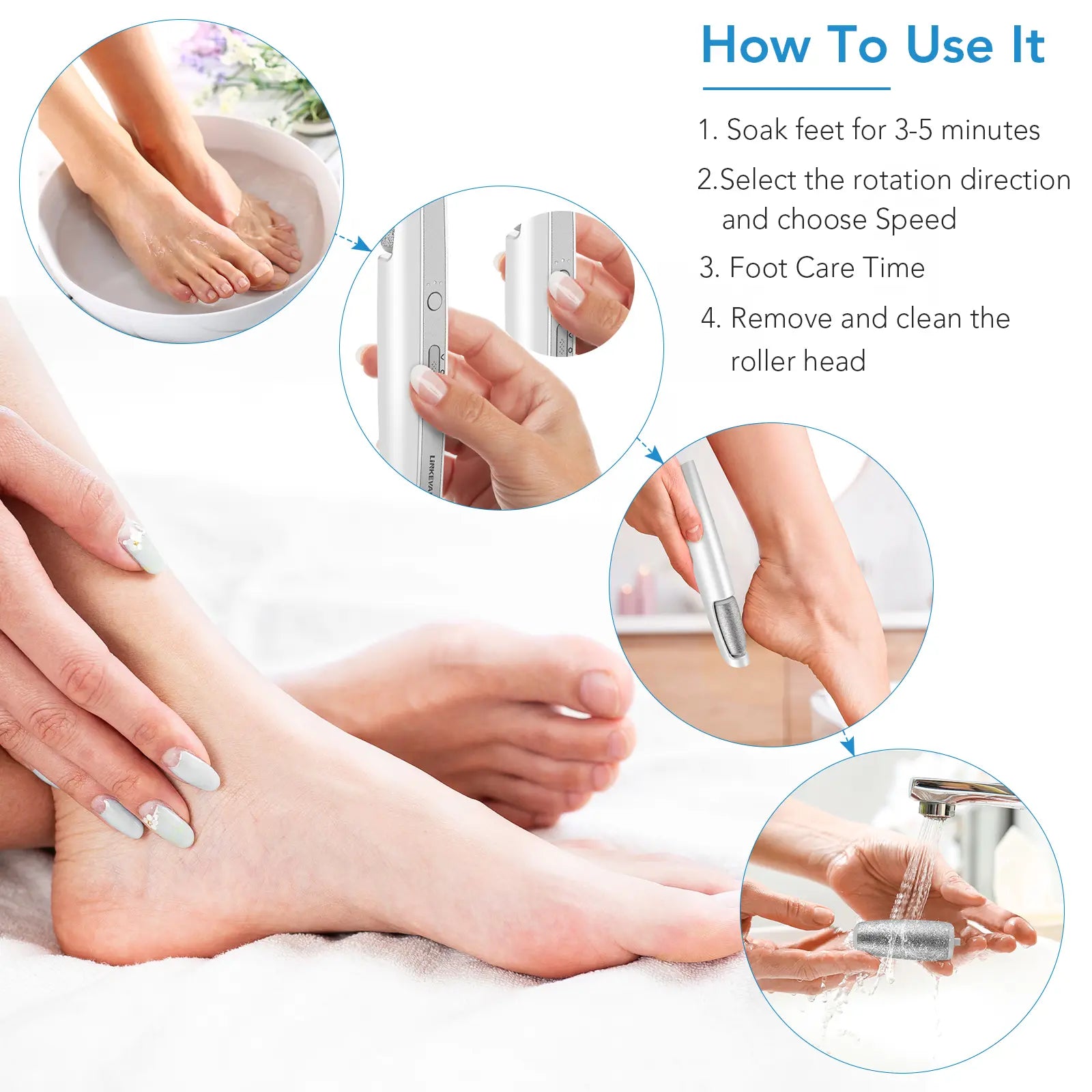 PediSmooth Pro - Electric Foot File & Callus Remover