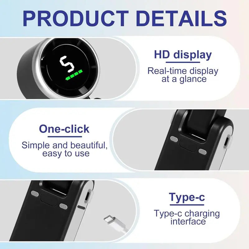 Stay Cool Anywhere with Our 5-Speed Portable Handheld Turbo Fan