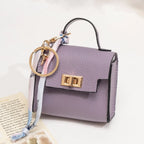 Chic Luxury Leather Mini Bag Keychain - Stylish and Functional Accessory