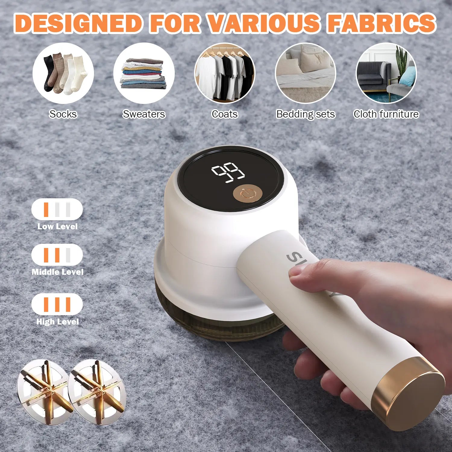 FabricCare Pro - Rechargeable Lint & Fabric Shaver