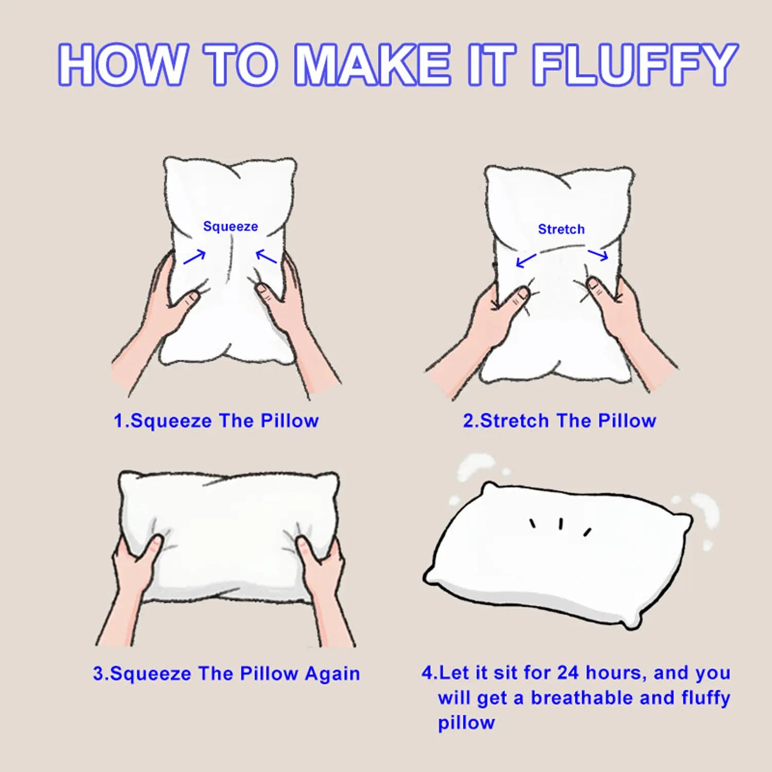 Non-Collapse Hypoallergenic Sleep Pillow