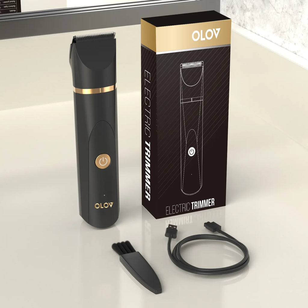 OLOV Anti-Nick Body & Ball Trimmer - Men'S Hair Removal Groomer with Safe Ceramic Blade, Beauty Products for Guys Gifts