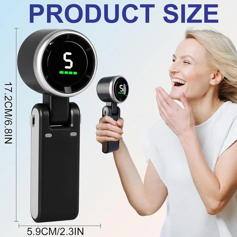 Stay Cool Anywhere with Our 5-Speed Portable Handheld Turbo Fan