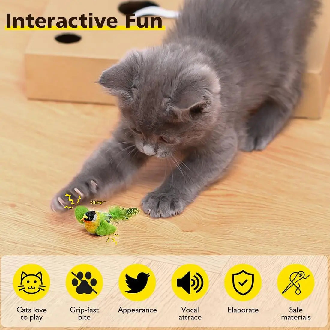 Interactive Sound & Touch Cat Toy