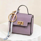 Chic Luxury Leather Mini Bag Keychain - Stylish and Functional Accessory