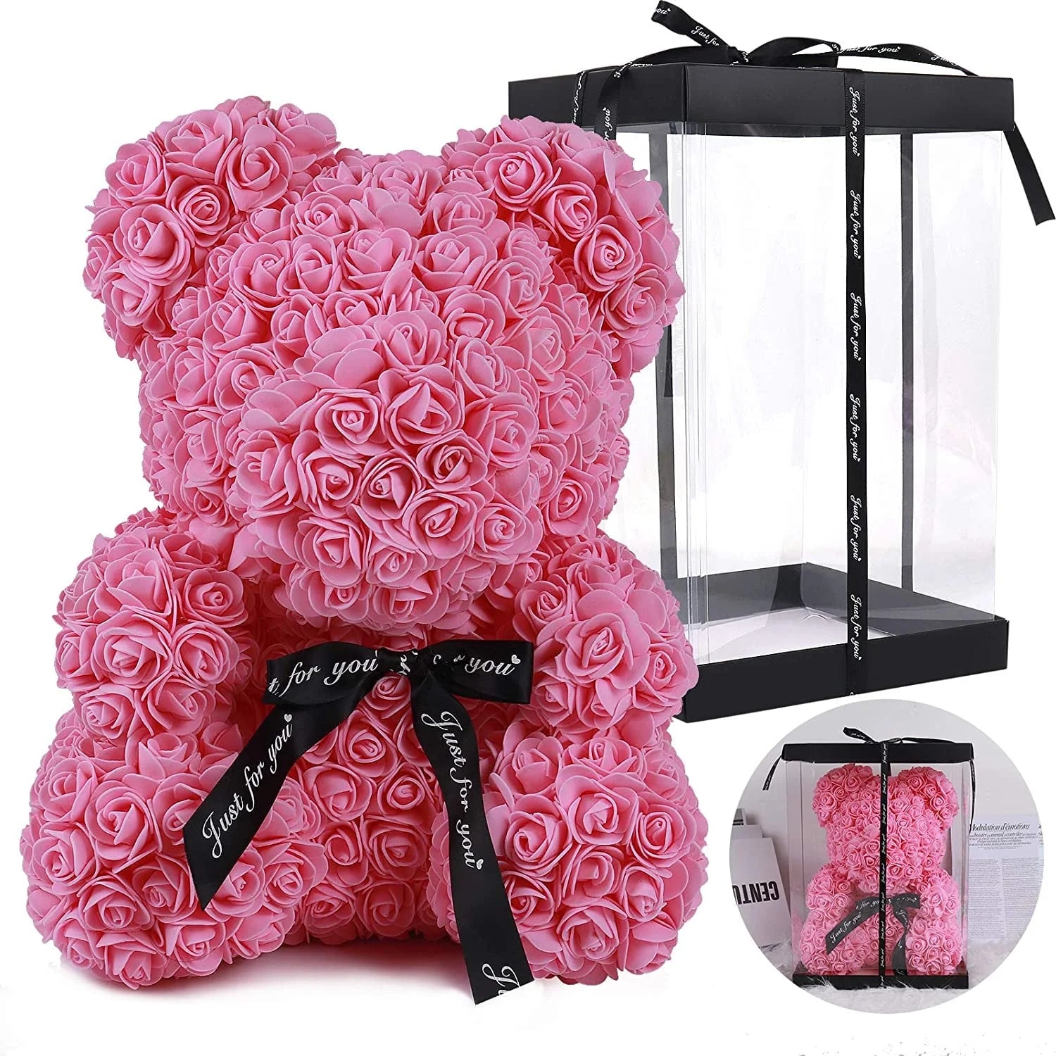 Teddy Flower Bear Rose Teddy Bear 10 Inch Rose Bear 