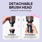 Wavytalk Multi-Curl 5-In-1 Ceramic Curling Wand Set, Fast Heat up Curling Wand from 1/2 to 1 1/4 Inch and a Thermal Brush, Dual Voltage Curling Iron