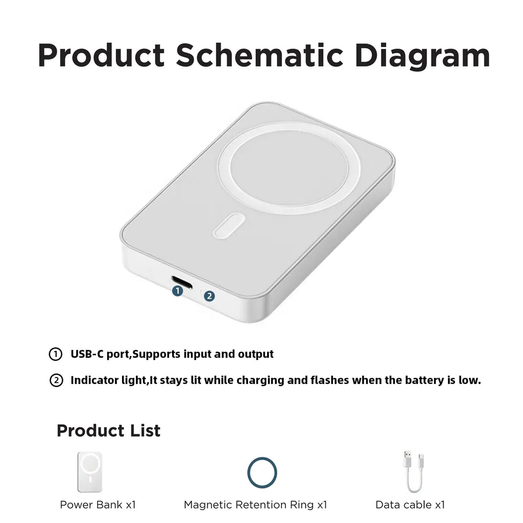 VoltSnap Pro - 5000mAh Magnetic MagSafe Power Bank