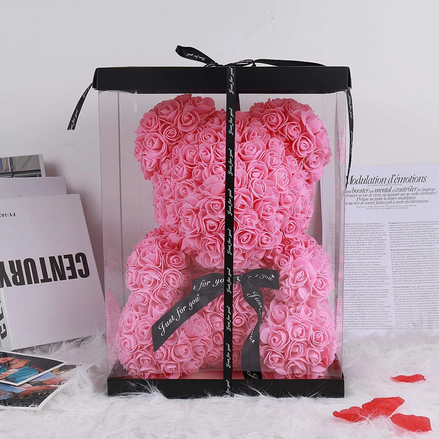 Teddy Flower Bear Rose Teddy Bear 10 Inch Rose Bear 
