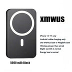Power Up Your iPhone: 5000mAh Magnetic Wireless Power Bank for iPhone 12-17 Series - Perfect for On-the-Go Charging!