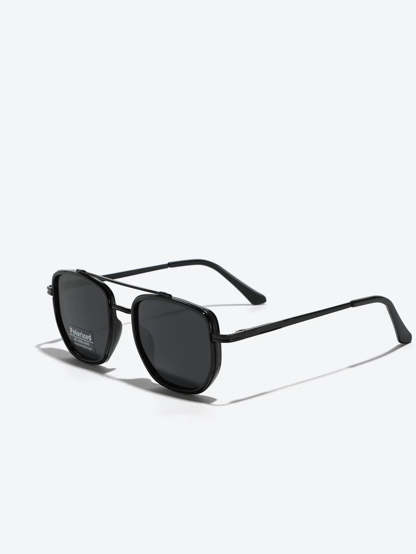Summer 2025 Simple Polarized Shades Sunglasses for Everyday Use, Summer Geometric Frame Double Beam Fashion Stylish Sunglasses, Travel Accessories, Trendy Casual Sunglasses, National Day Offers